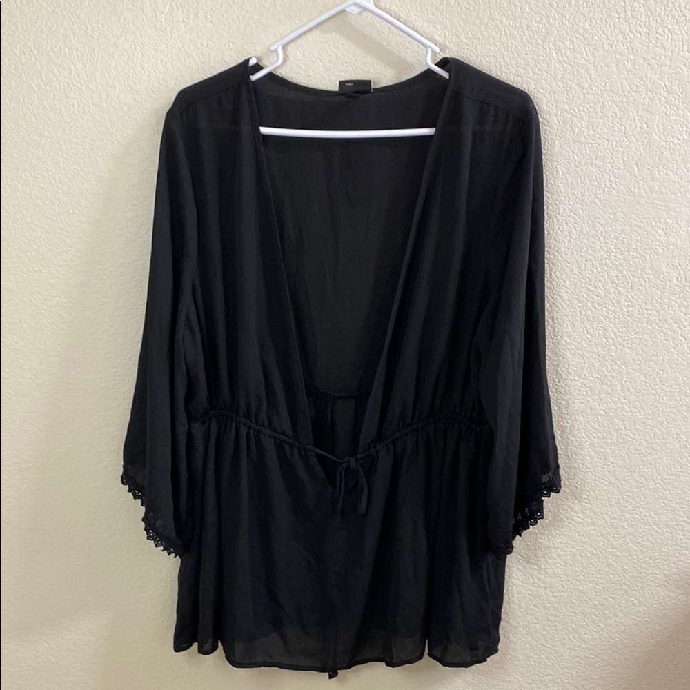 Torrid Charcoal Sheer‎ Kimono